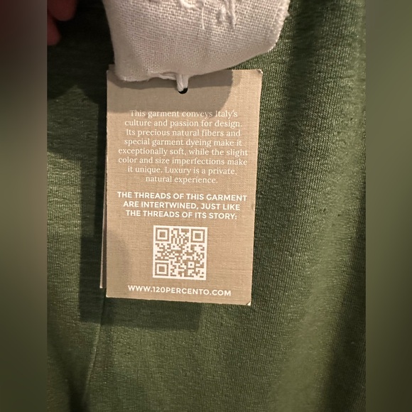 NWT 120% Lino Green Women’s Linen Casual Pants  Sweatpants No Drawstring Italian - Picture 10 of 12